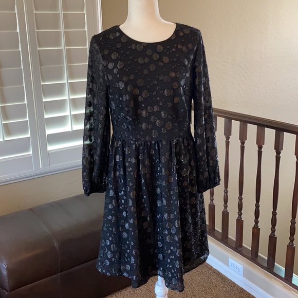 🆕J. Crew A-Line Dress with Metallic Dots - Picture 2 of 14